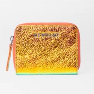 MZ Wallace Multi Metallic Small Zip Round Wallet NWT